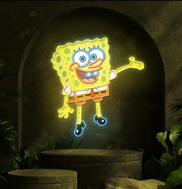 Spongebob squarepants uv neon artwork