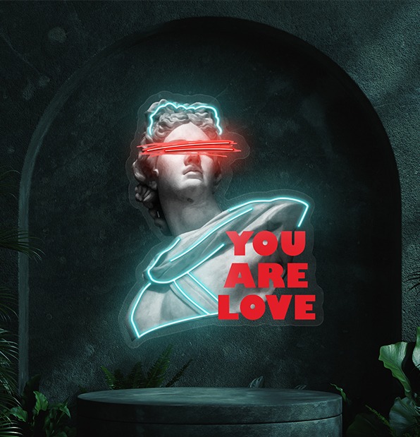 You are love neon acrylic artwork