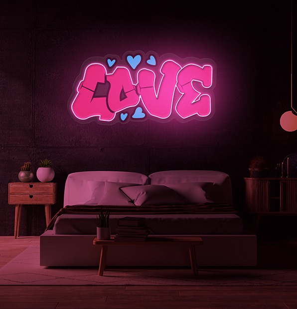 love neon acrylic artwork