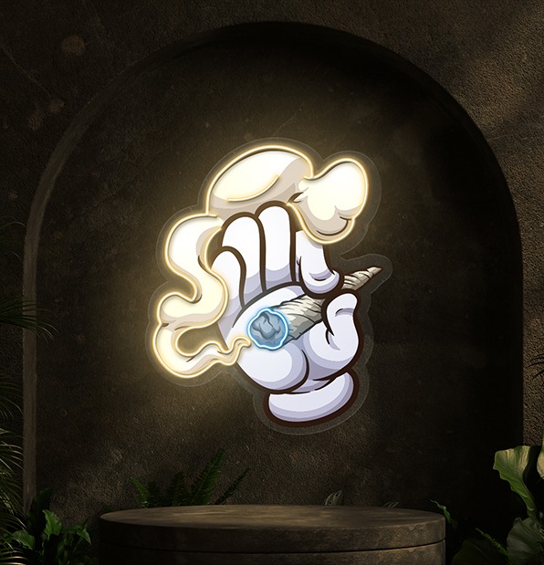 Blaze it neon acrylic artwork