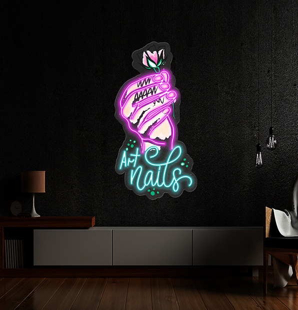 Art Nail LED Neon Sign Light Pop Art