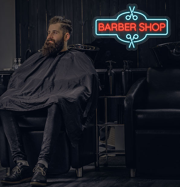 Barber shop neon sign