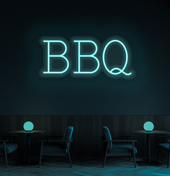 Blocky BBQ Neon Sign