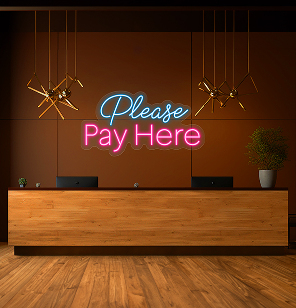 Please Pay Here Neon Sign