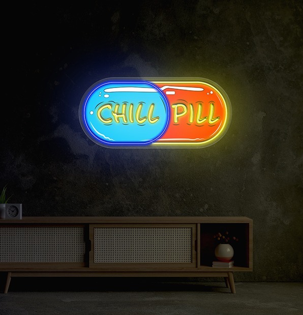 Chill Pill Led Neon Acrylic Artwork