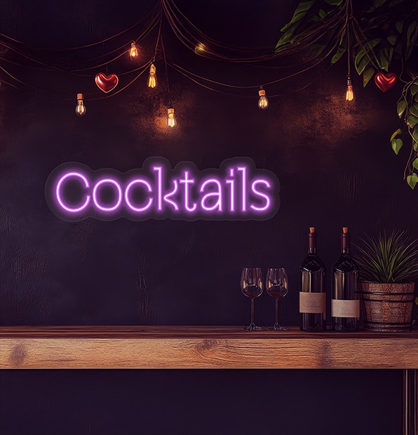 Pink Cocktail Neon Sign