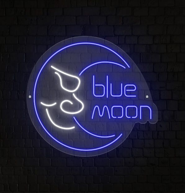 Blue Moon Neon Sign | NeonChamp