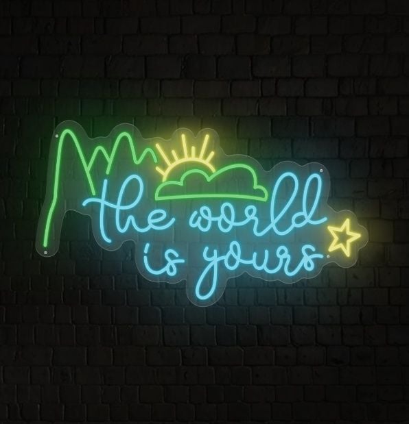 The World is Yours LED Neon Sign