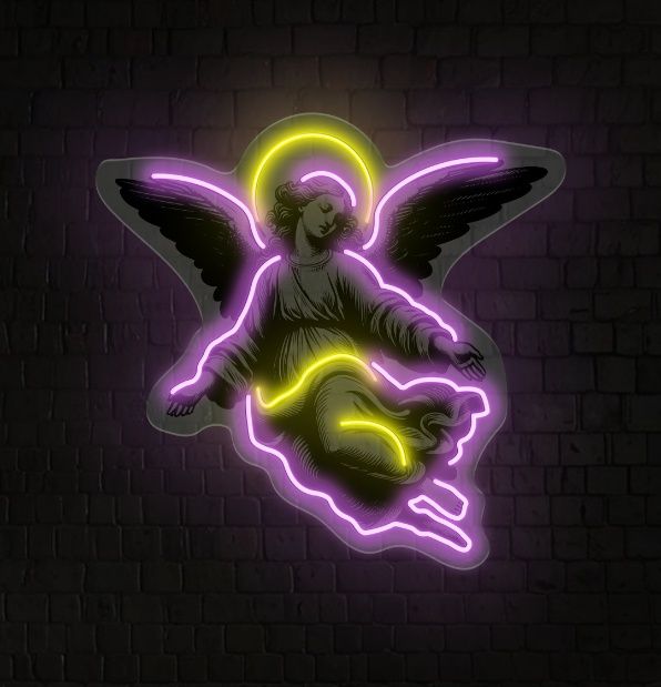 Angel Savior Personalized Neon Sign