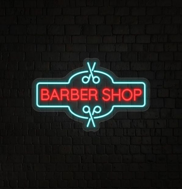 Barber shop neon sign