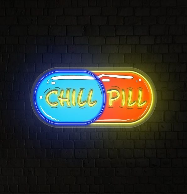 Chill Pill Led Neon Acrylic Artwork