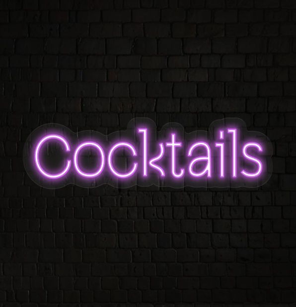 Pink Cocktail Neon Sign