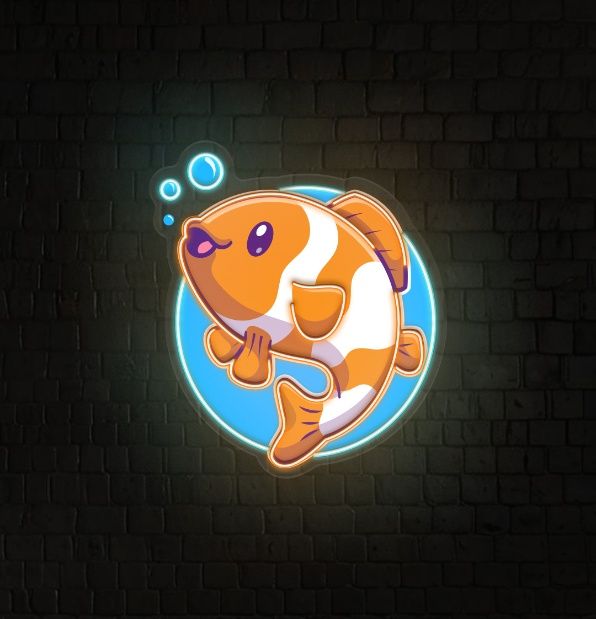 Cute Clownfish LED Neon Sign Light Pop Art