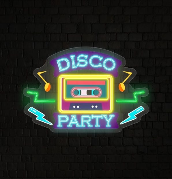 Disco Party Led Neon Acrylic Artwork