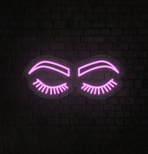 Eyelashes Neon Sign 