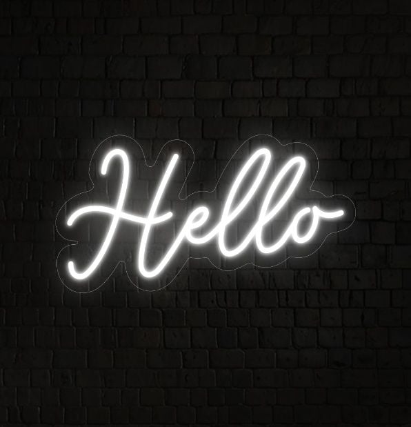 Hello Neon Sign