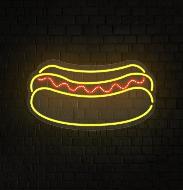 Hot Dog Neon Sign