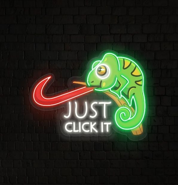Just Lick It UV Print LED Neon Sign