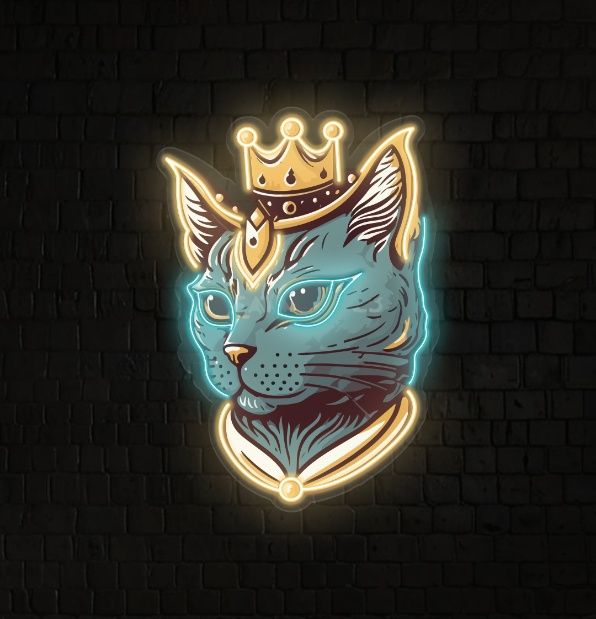 King Cat LED Neon Sign Light Pop Art