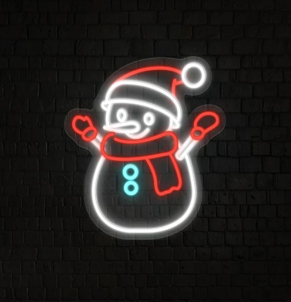 Snowman Neon Sign
