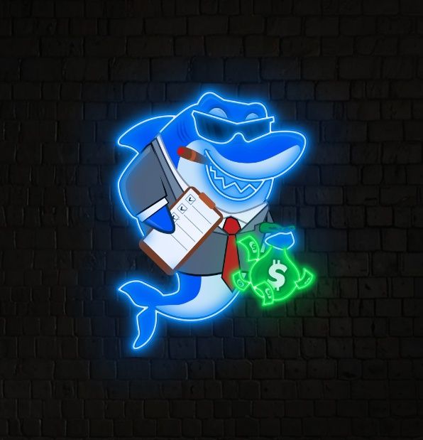 Money Shark Neon Sign