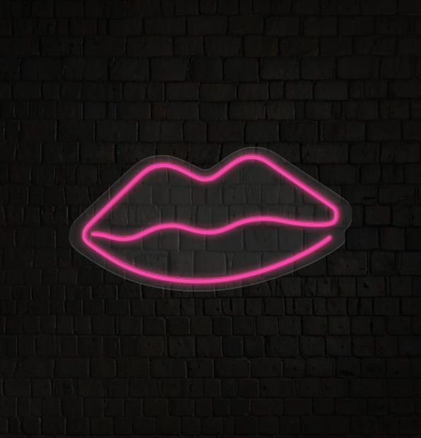 Pink Lips Night Lights LED Neon Signs