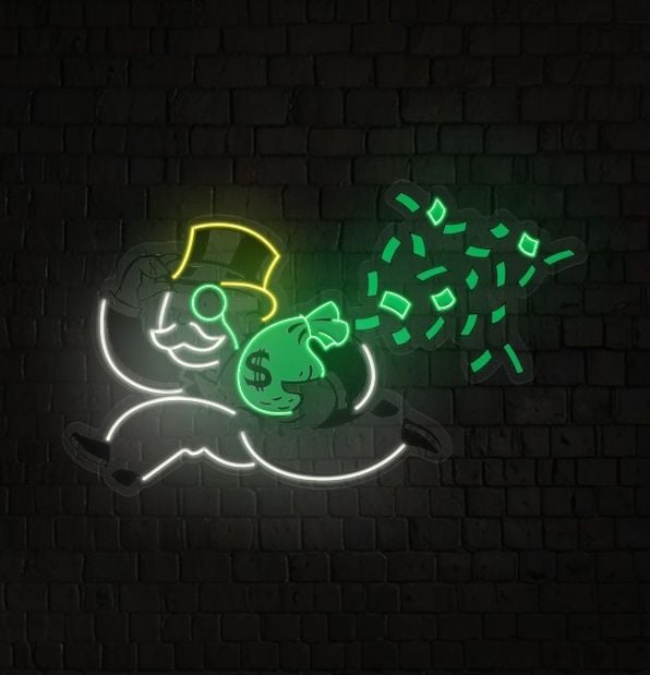 Robber Baron Neon Acrylic Artwork