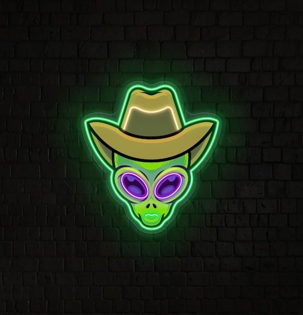 Urban Alien Neon Sign X Acrylic Artwork