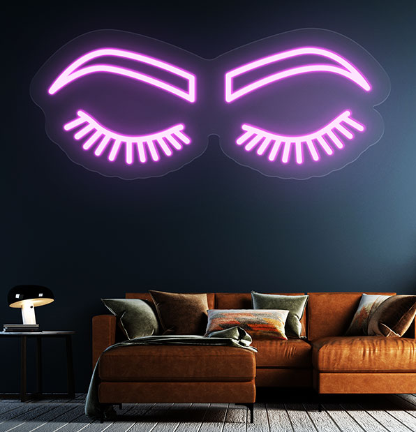 Eyelashes Neon Sign 