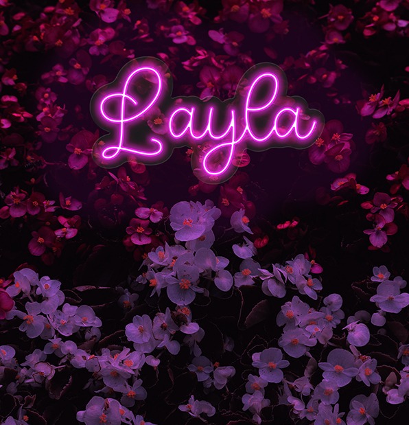 Pink Flower Wall Neon Sign