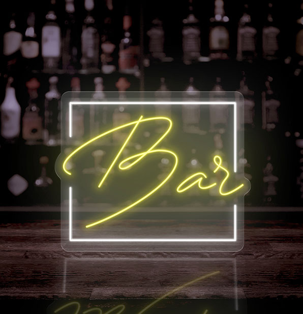 Freestanding Neon Bar Light