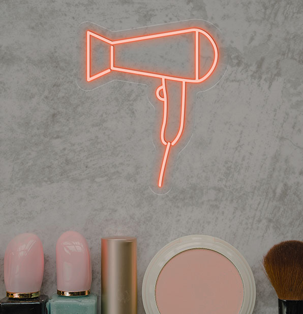 Hair Dryer Neon Sign