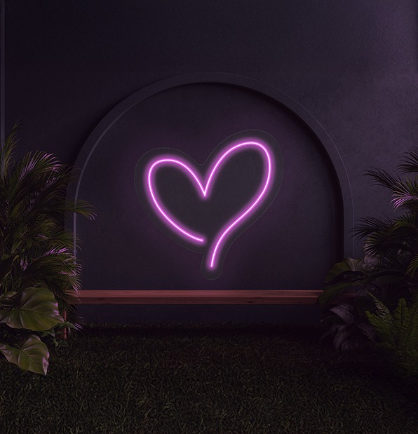Pink Heart Neon Sign
