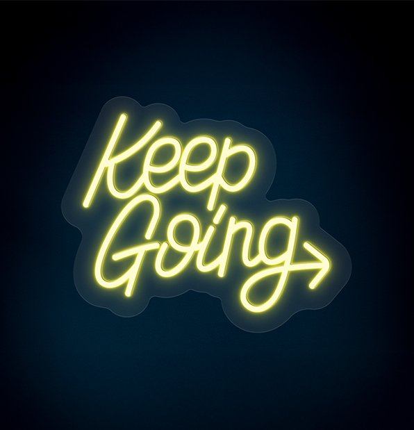 Keep Going Led Neon Writing