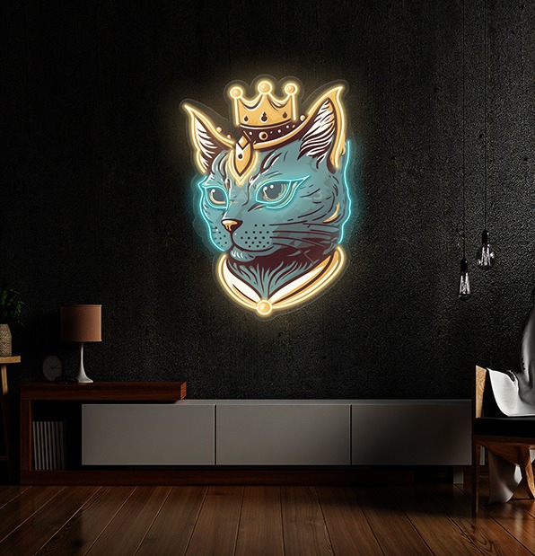 King Cat LED Neon Sign Light Pop Art