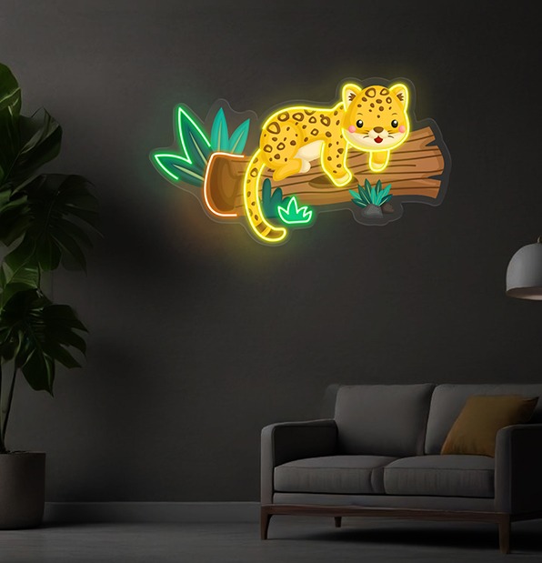 Leopard Artwork Led Neon Sign