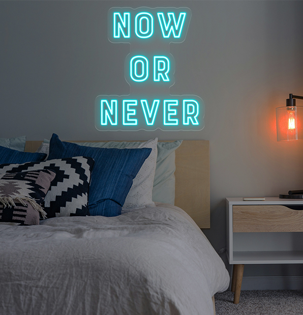 Now or Never LED Neon Sign