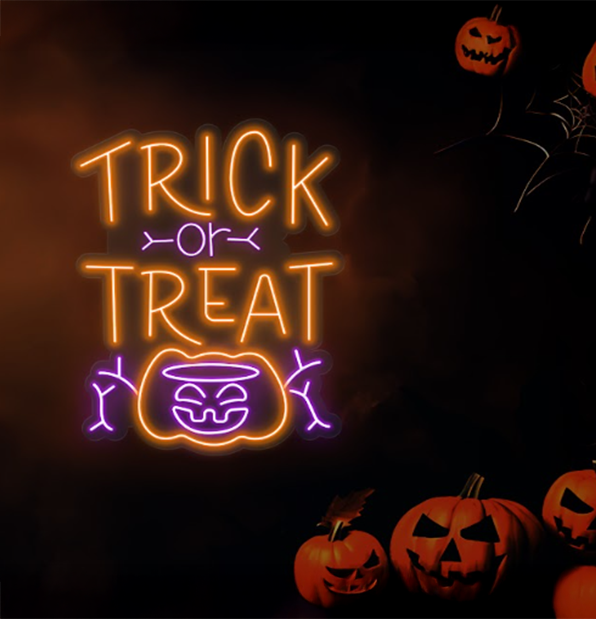 Pumpkin Trick or Treat Neon Sign Halloween Led Light Pumpkin Trick or Treat Neon Sign Halloween Led Light