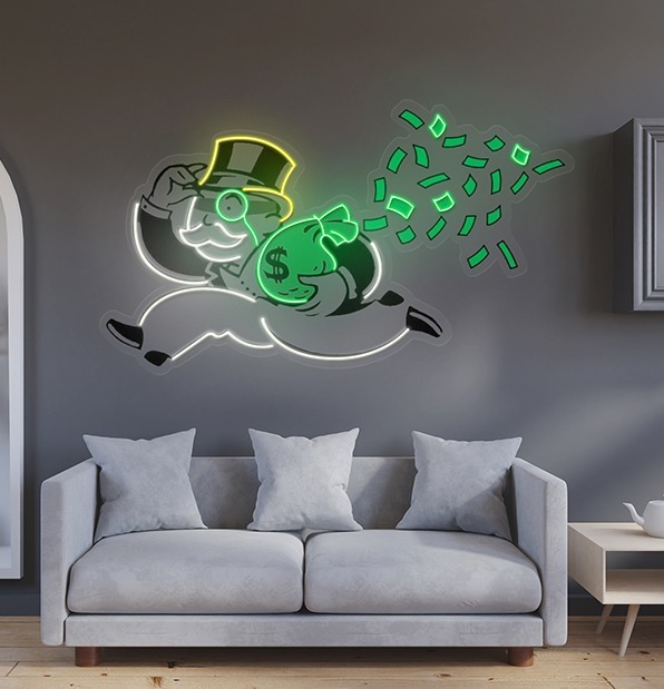 Robber Baron Neon Acrylic Artwork