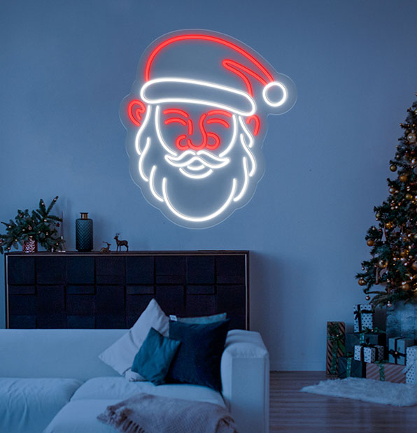 Santa Neon Sign