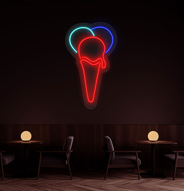 Soft Serve Ice Cream Neon Sign