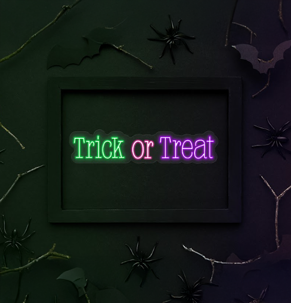 Trick Or Treat Neon Sign Happy Halloween Led Light Trick Or Treat Neon Sign Happy Halloween Led Light