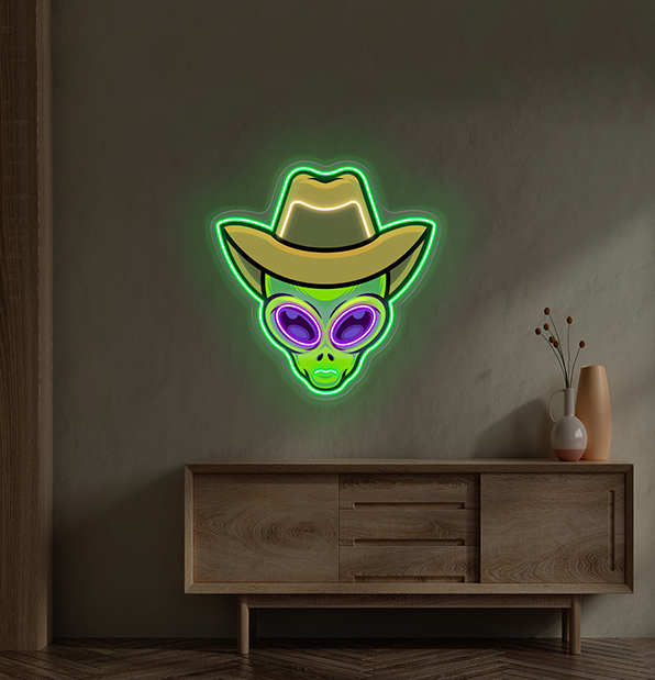 Urban Alien Neon Sign X Acrylic Artwork