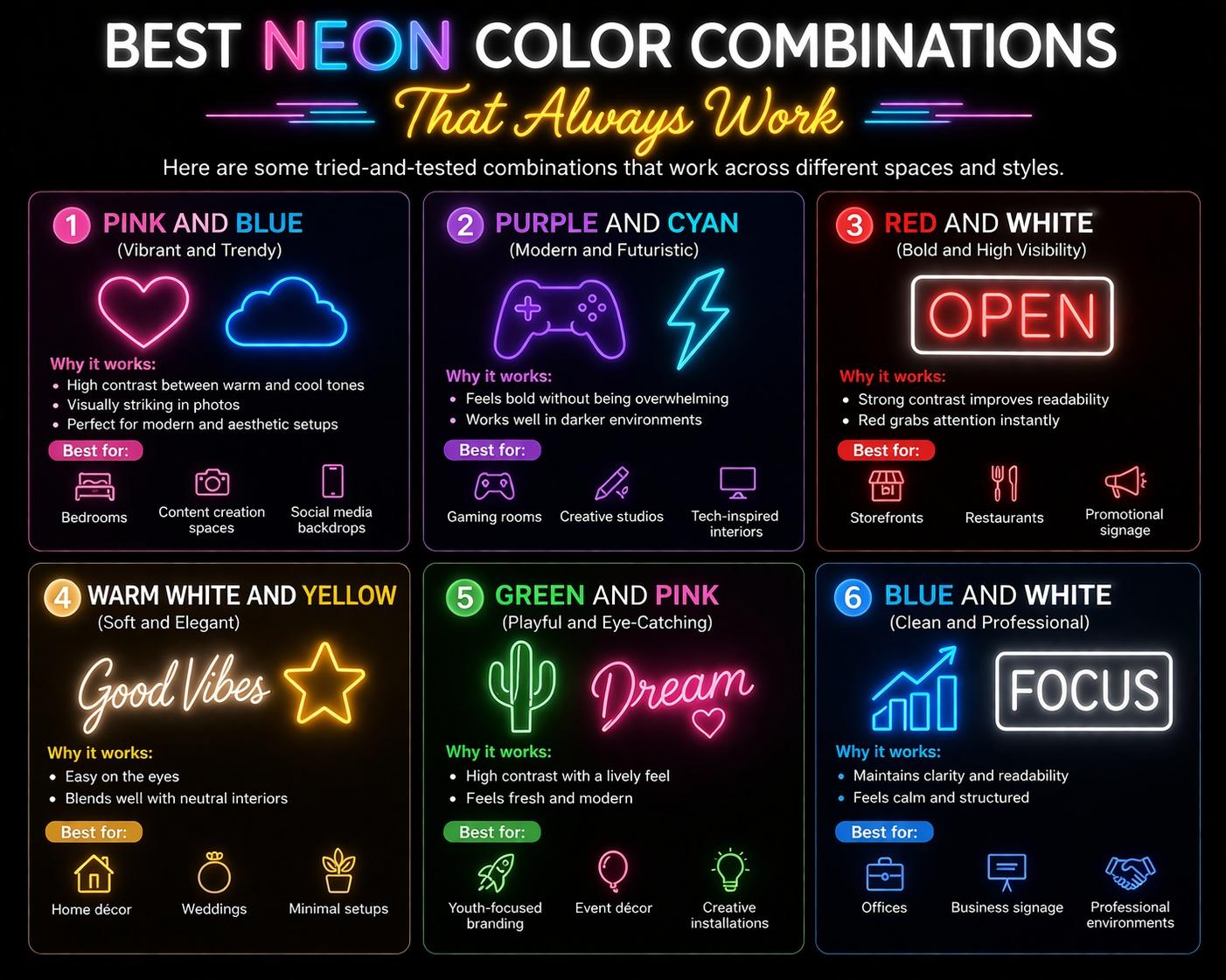 Best Neon Color Combinations That Always Work