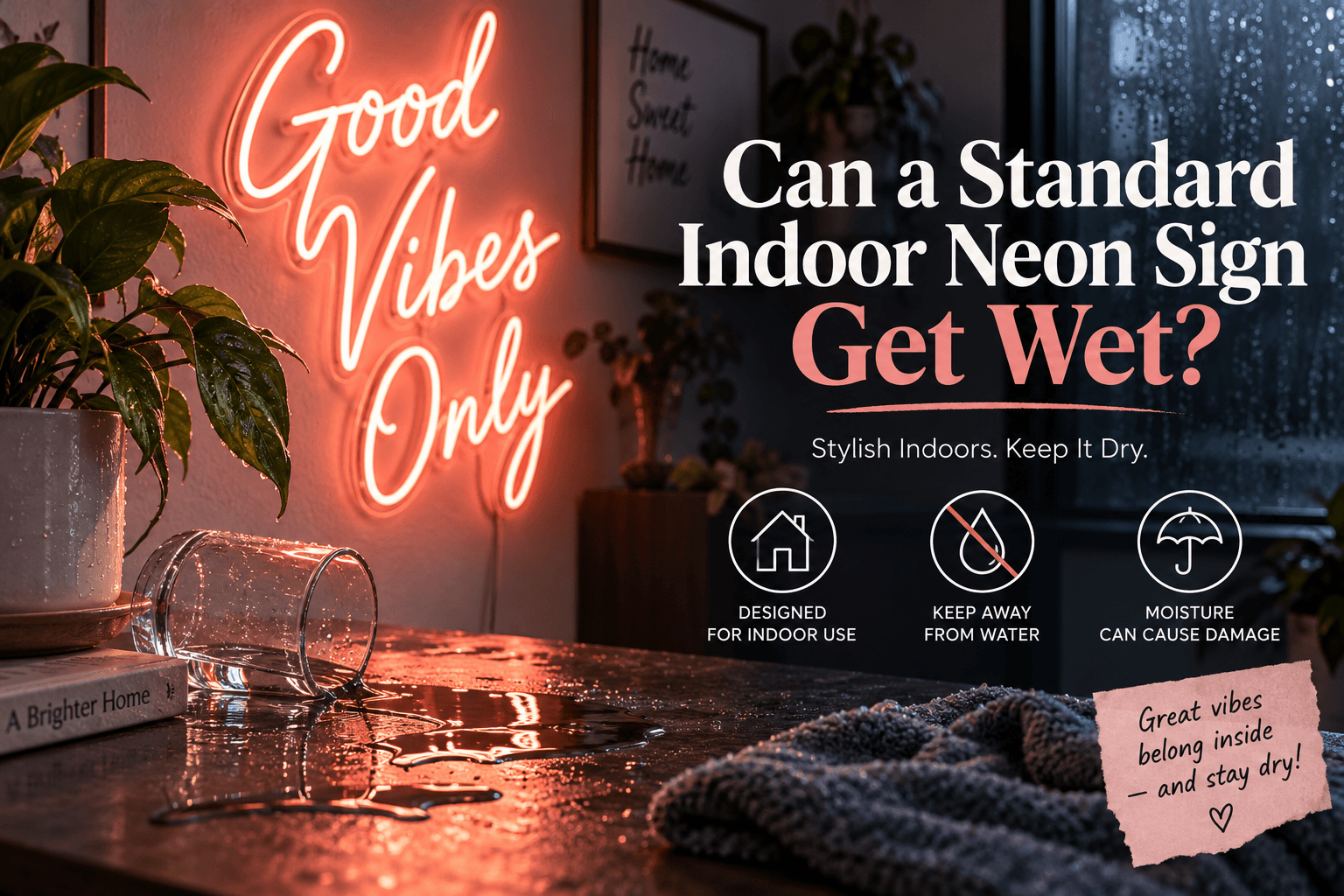 Can a Standard Indoor Neon Sign Get Wet