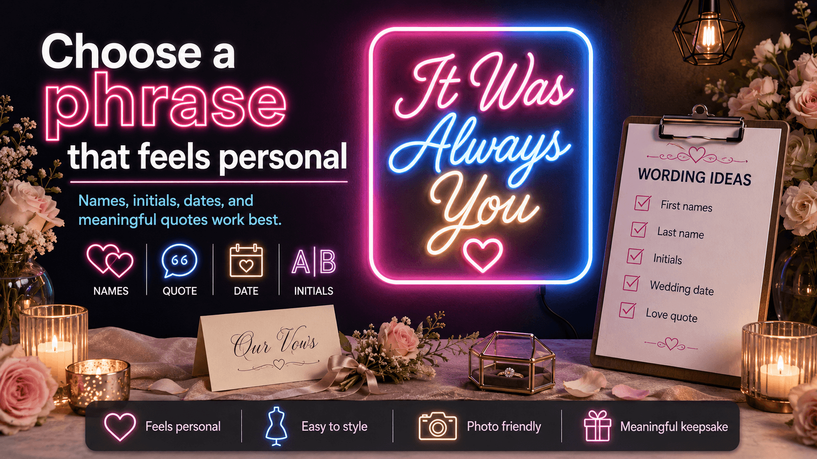 Choose a phrase that feels personal