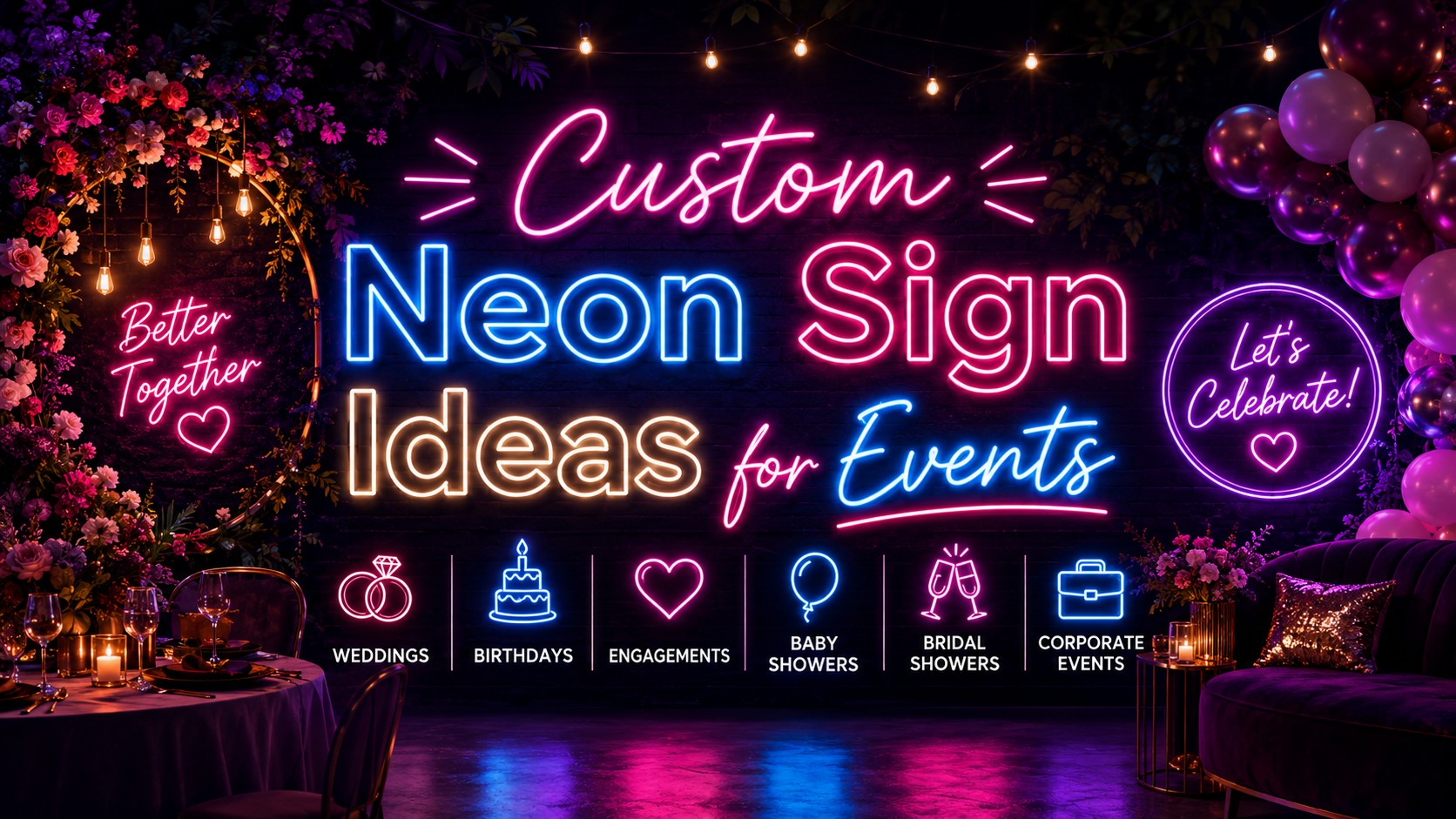 Custom Neon Sign Ideas for Events