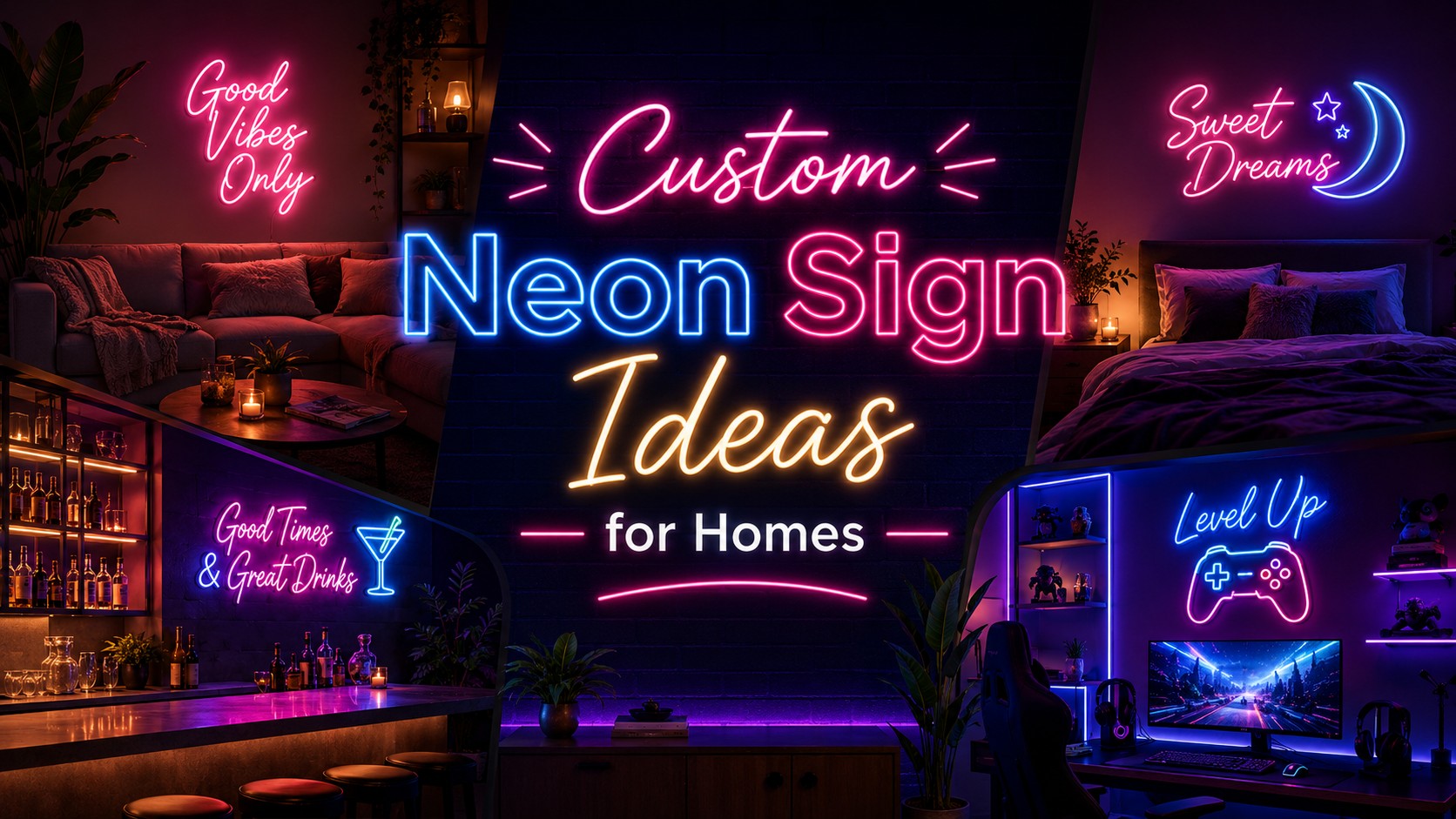 Custom Neon Sign Ideas for Homes