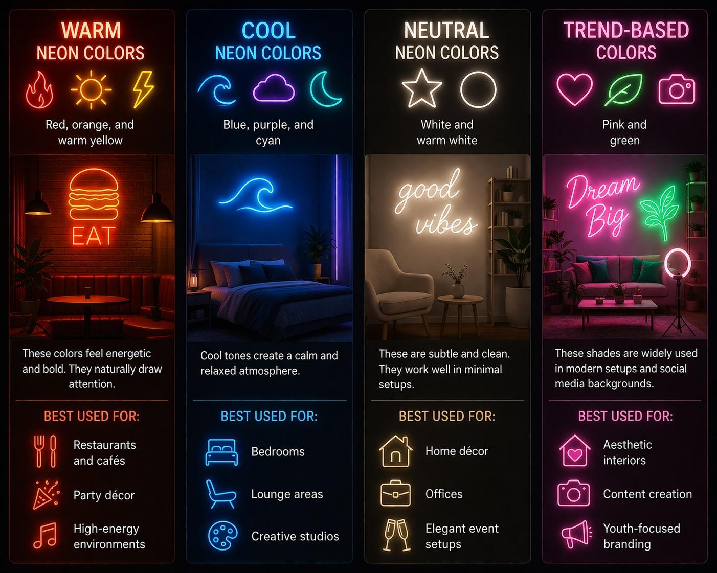 How Do Different Neon Colors Affect Mood and Feel