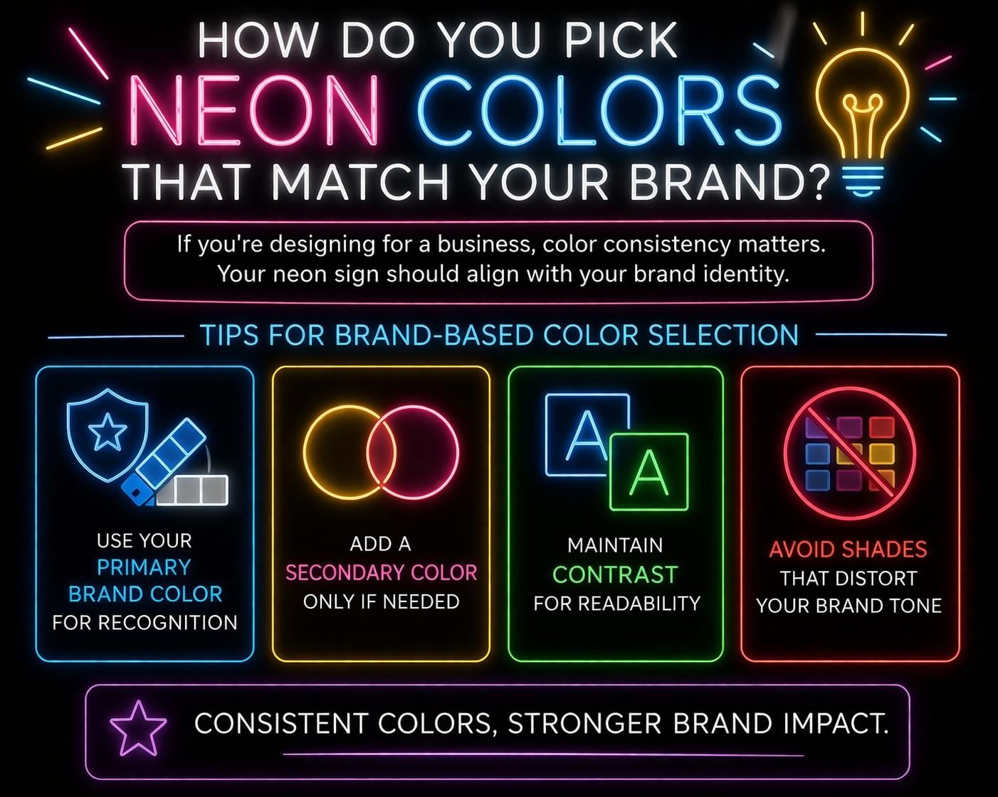 How Do You Pick Neon Colors That Match Your Brand